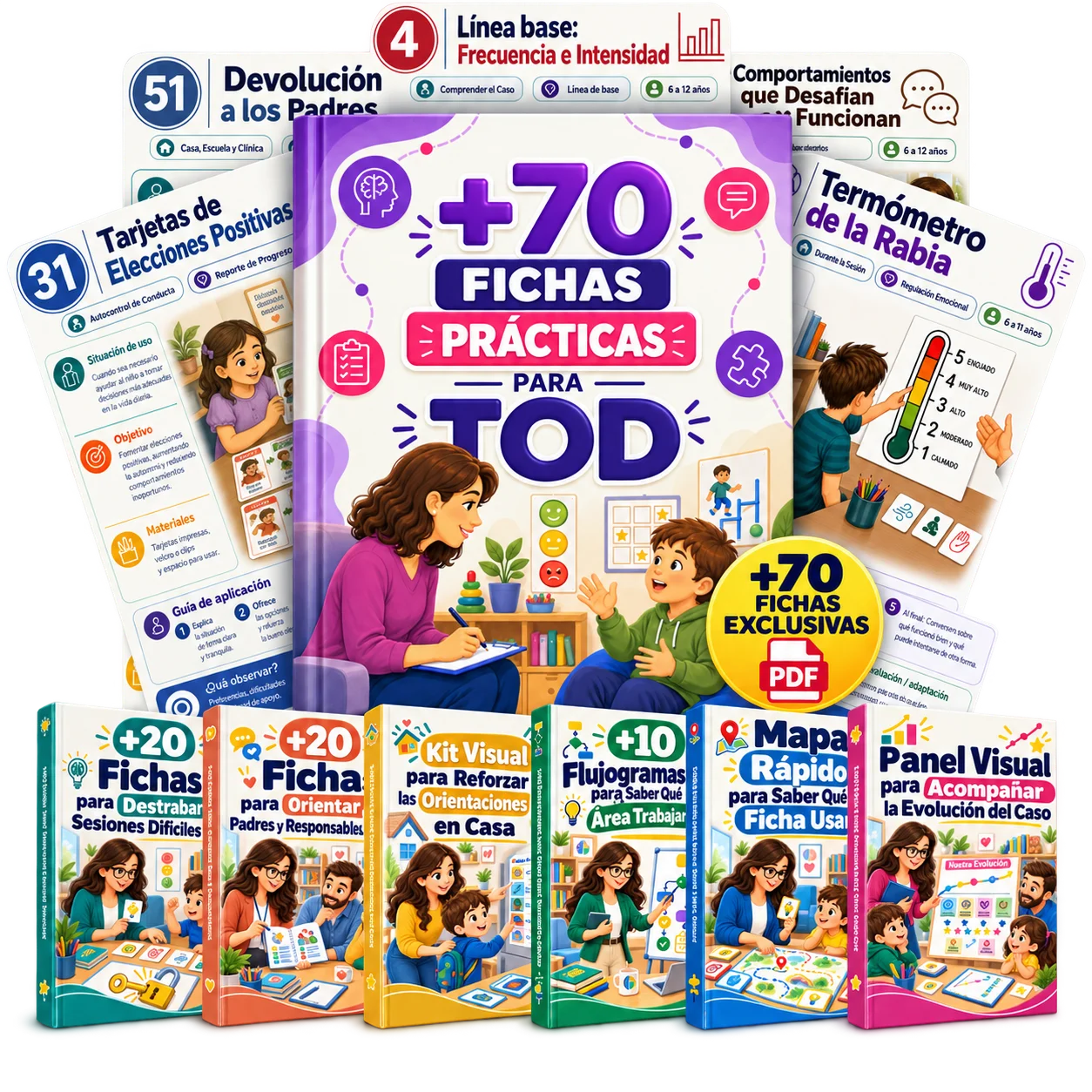 Kit completo con más de 70 fichas para TOD y los 6 bonos